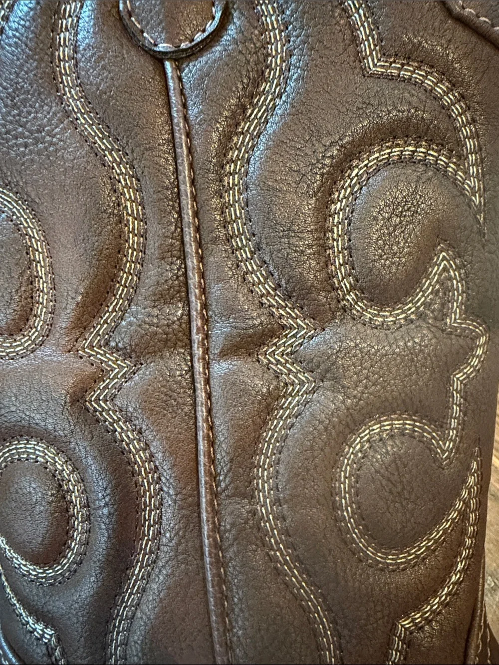Target Kids Brown Cowboy Boots with Decorative Stitching - Never worn!!